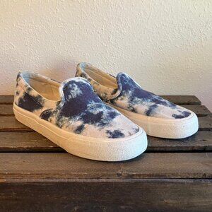 Madewell Women's Sidewalk Shibori Blue Tie Dye Sneaker Slip-On Shoes Size 7.5M